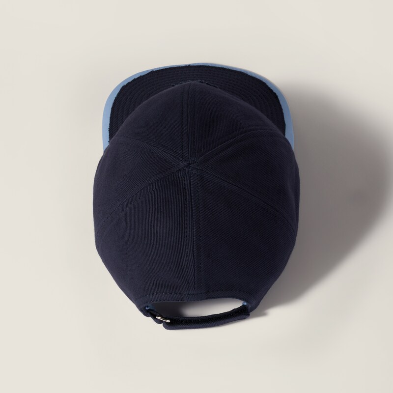 Drill and poplin baseball cap
