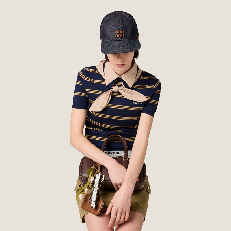 Denim baseball cap