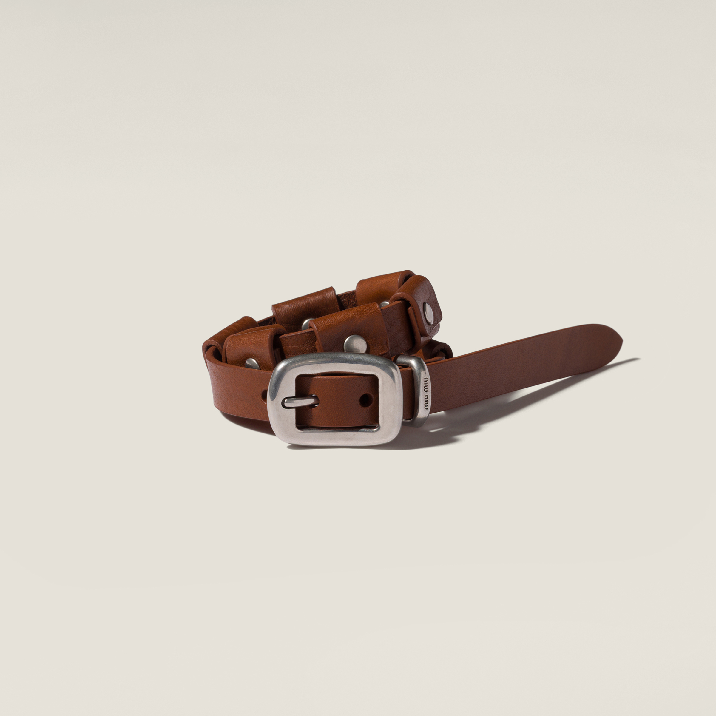 Leather bracelet with buckle