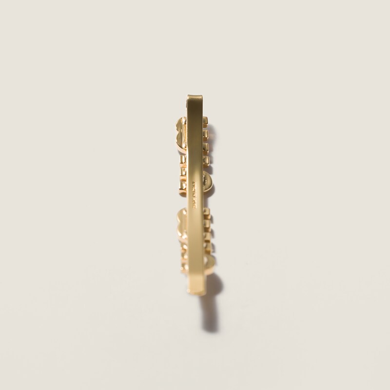 Enameled metal hair clip