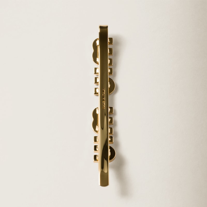 Enameled metal hair clip