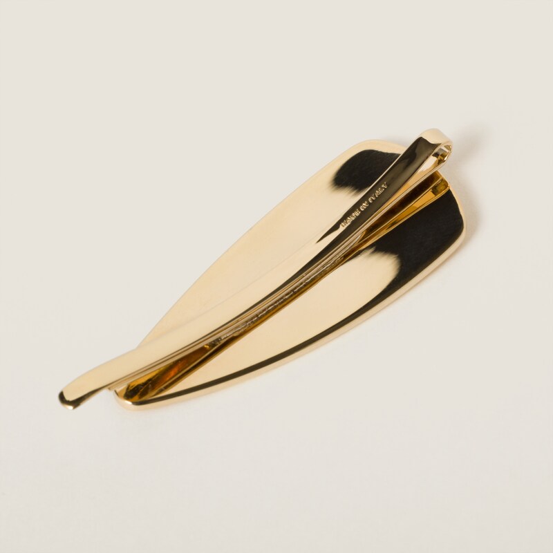 Enameled metal hair clip