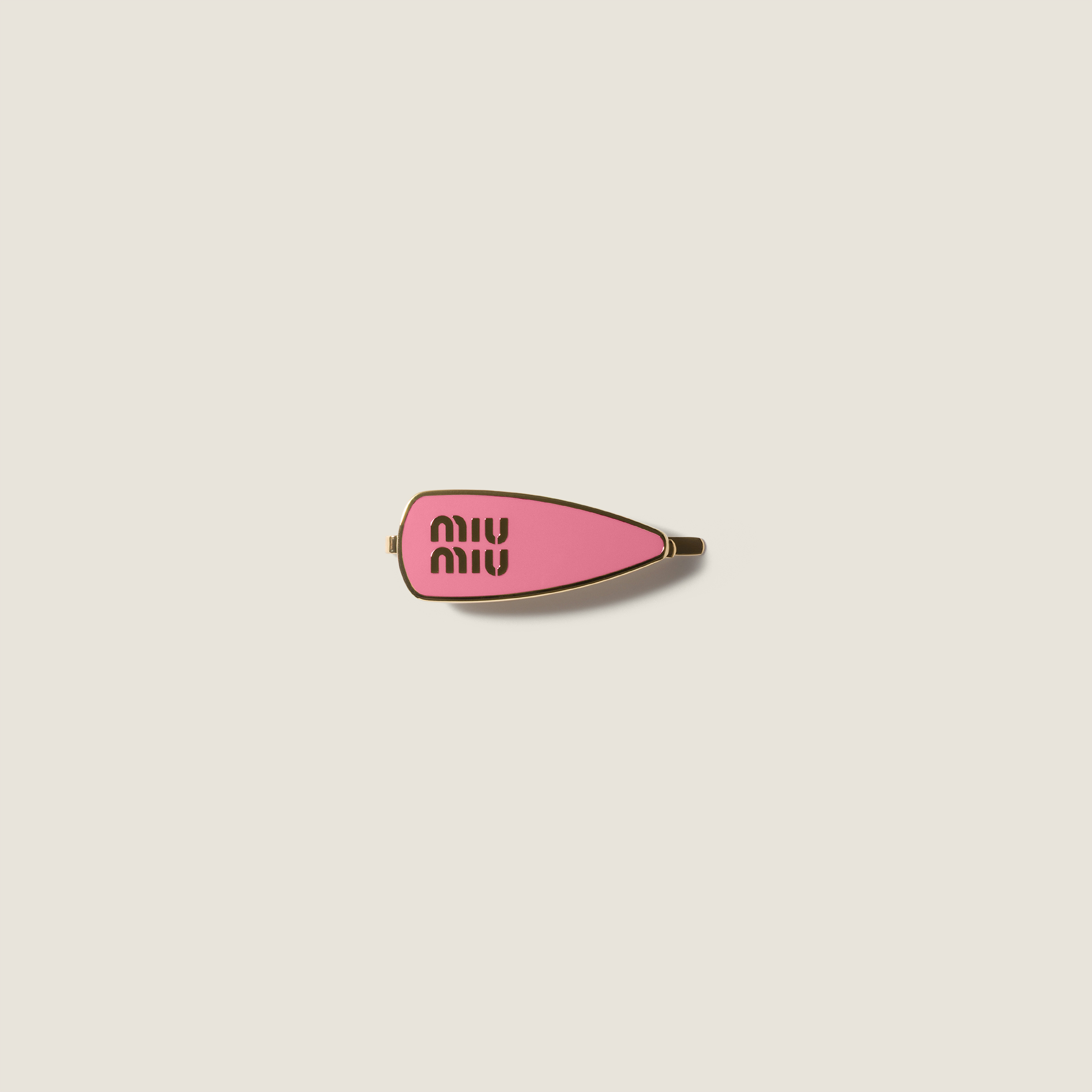 Enameled metal hair clip