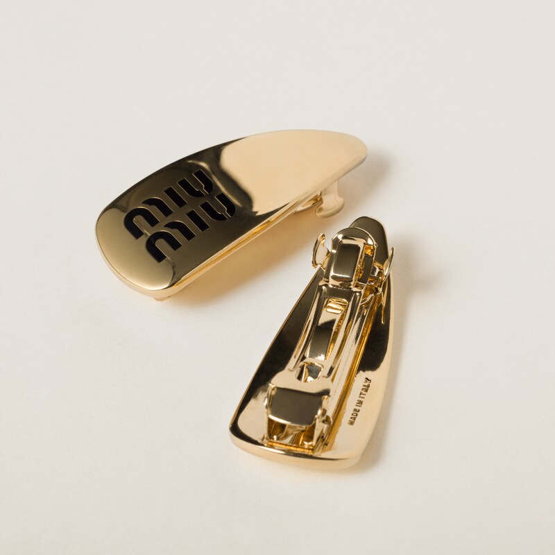 Enameled metal hair clips