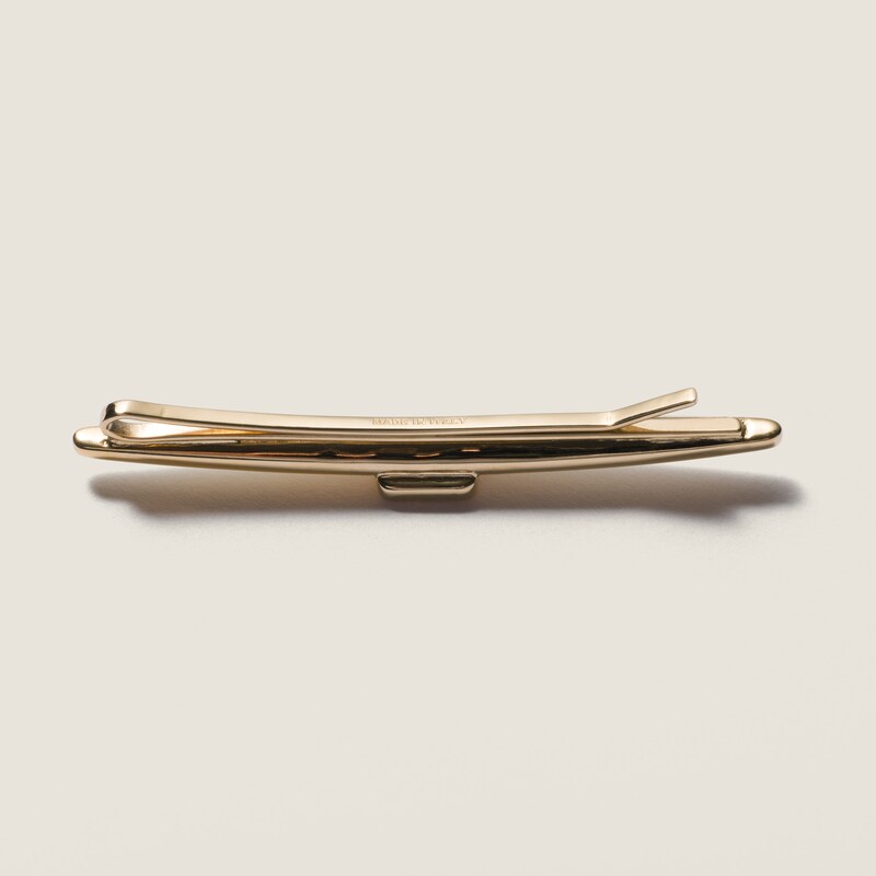 Enameled metal hair clip