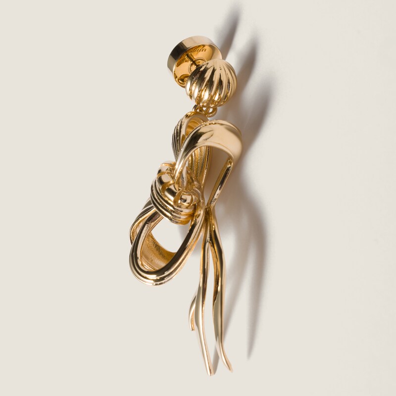 Metal bow earrings