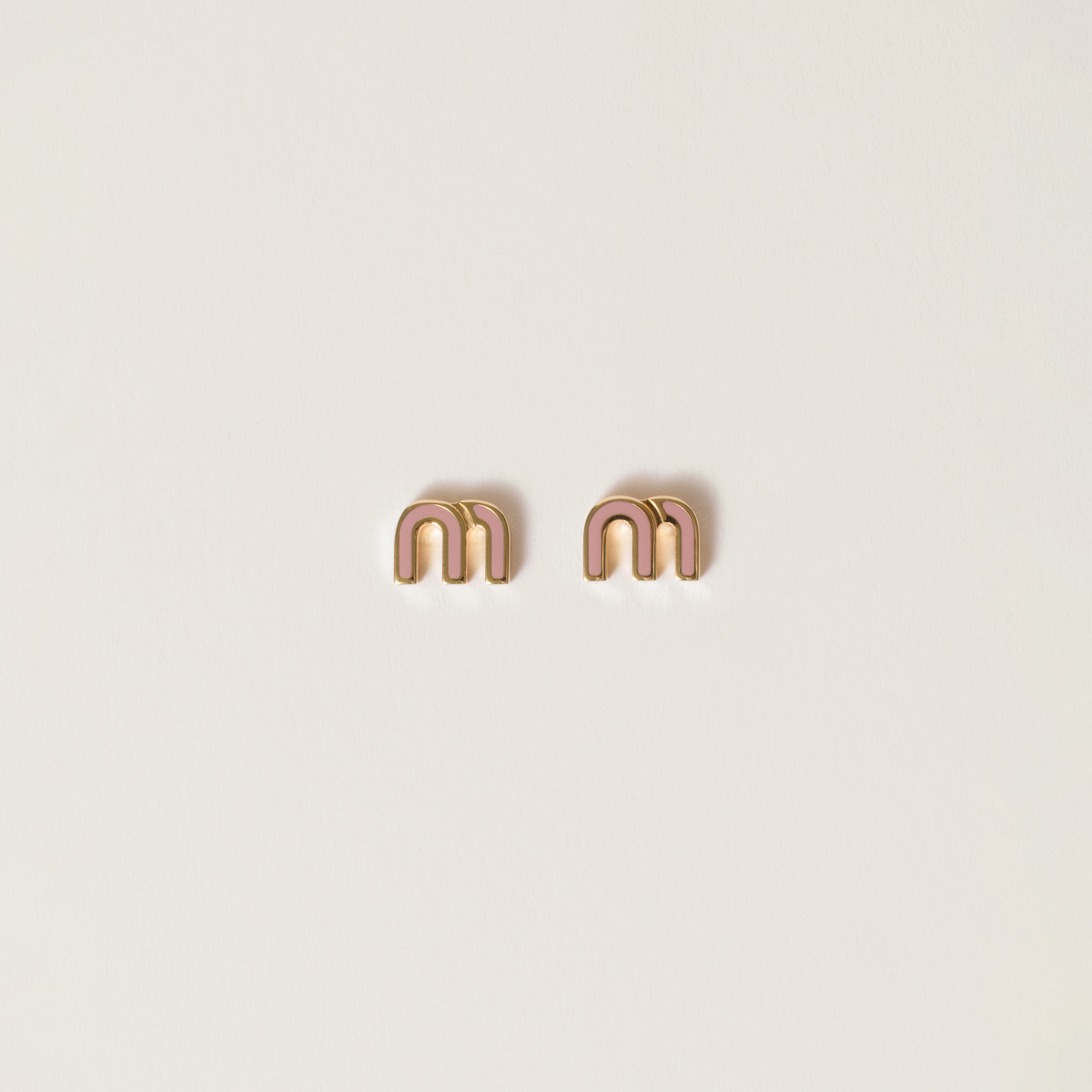 Enameled metal earrings