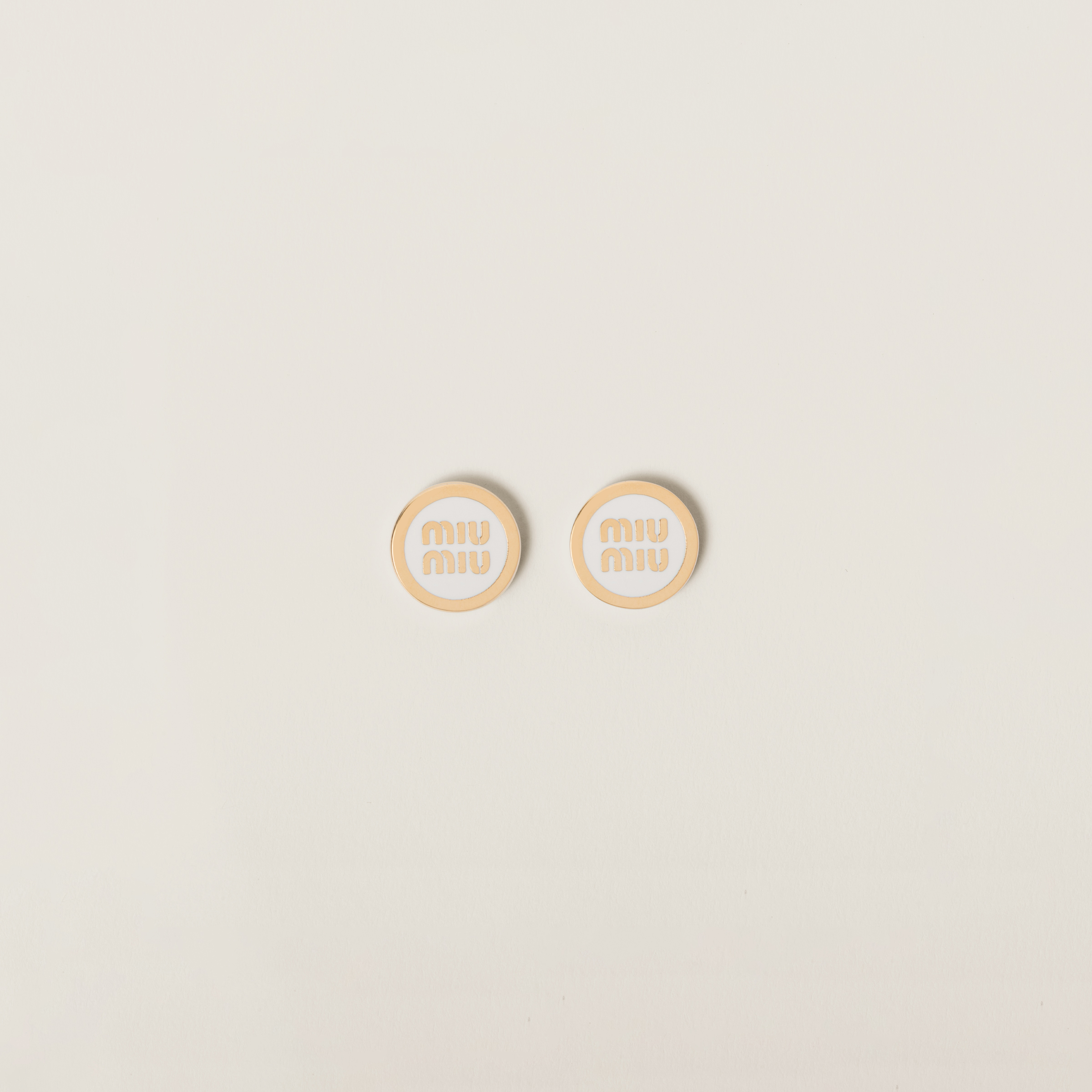 Enameled metal earrings