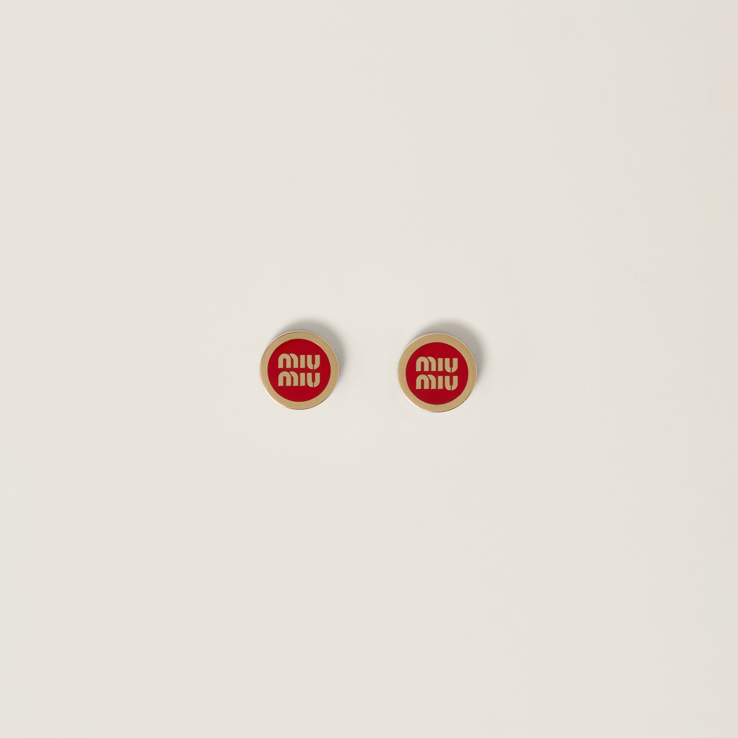 Enameled metal earrings