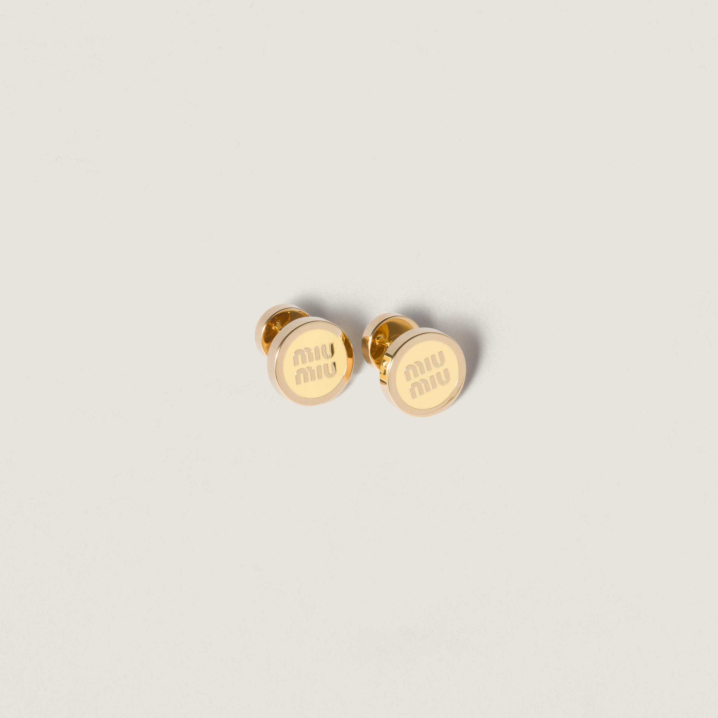 Enameled metal earrings
