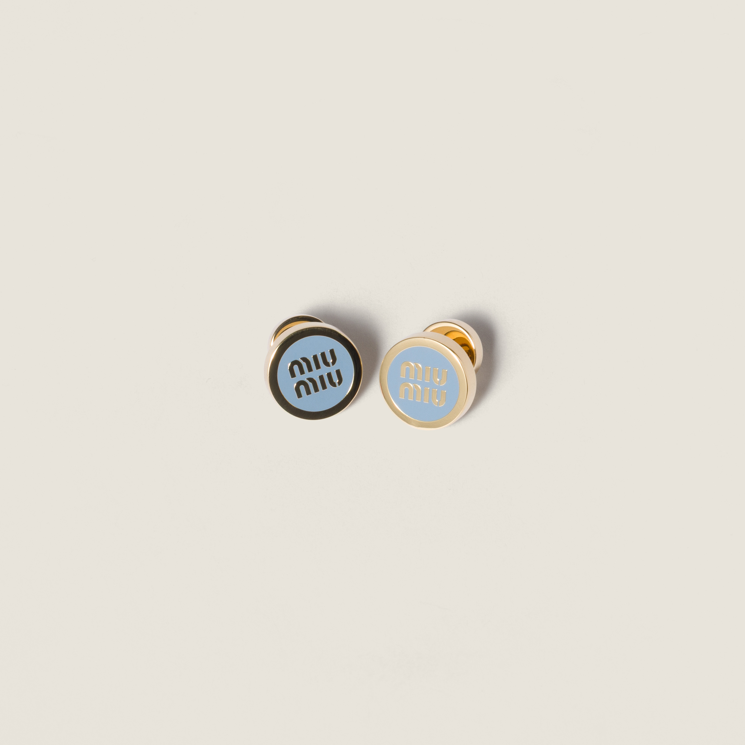 Enameled metal earrings