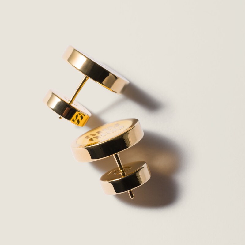 Enameled metal earrings
