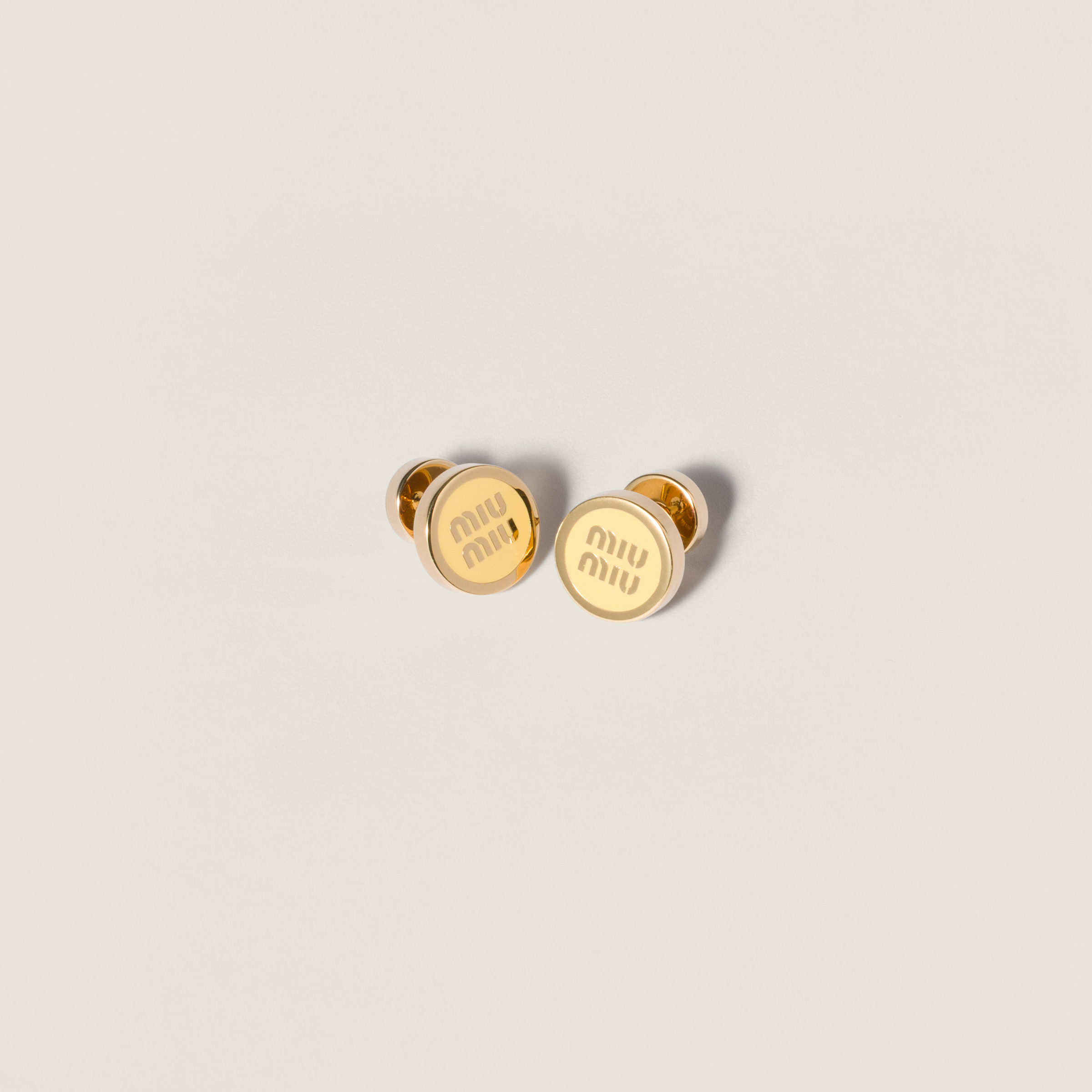 Enameled metal earrings