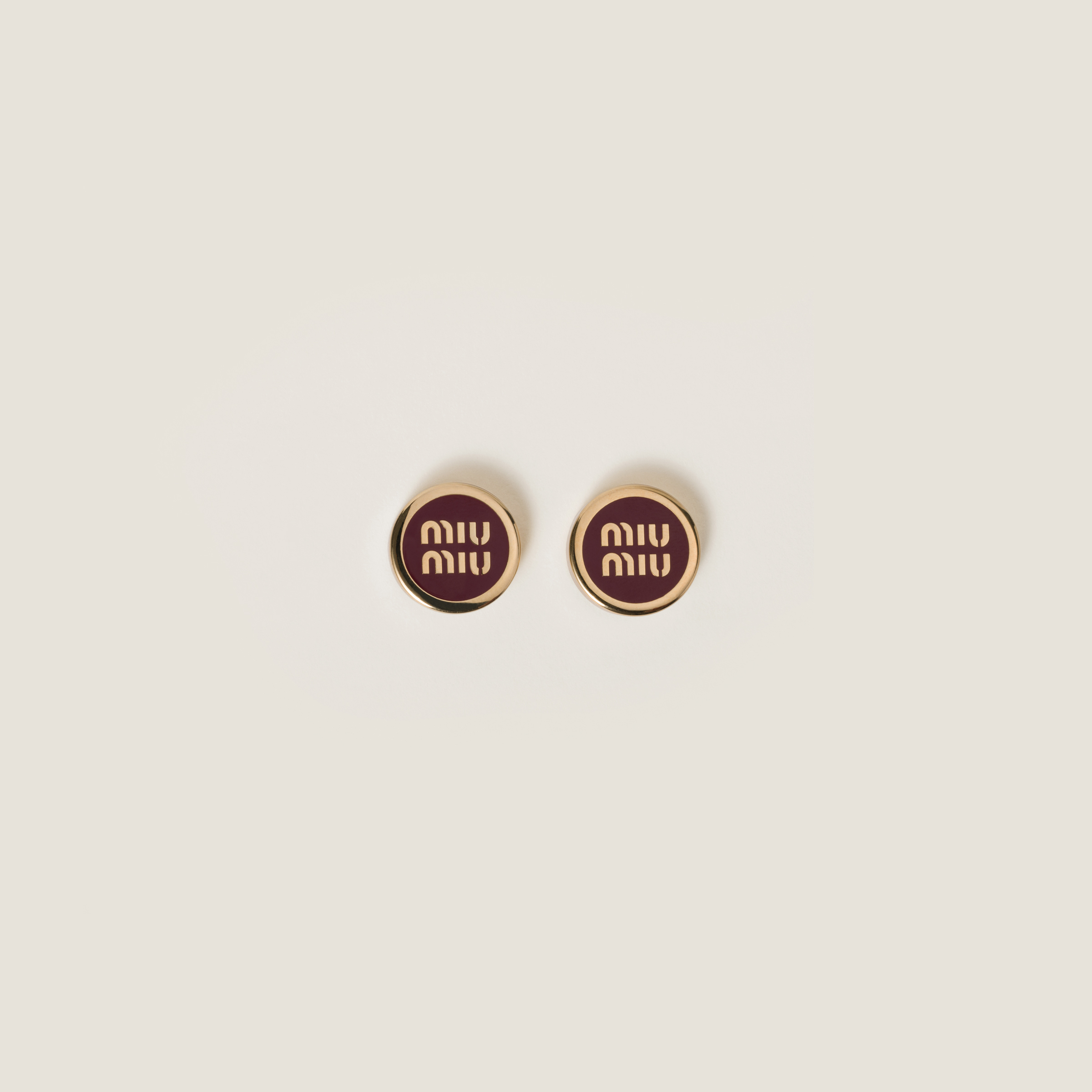 Enameled metal earrings