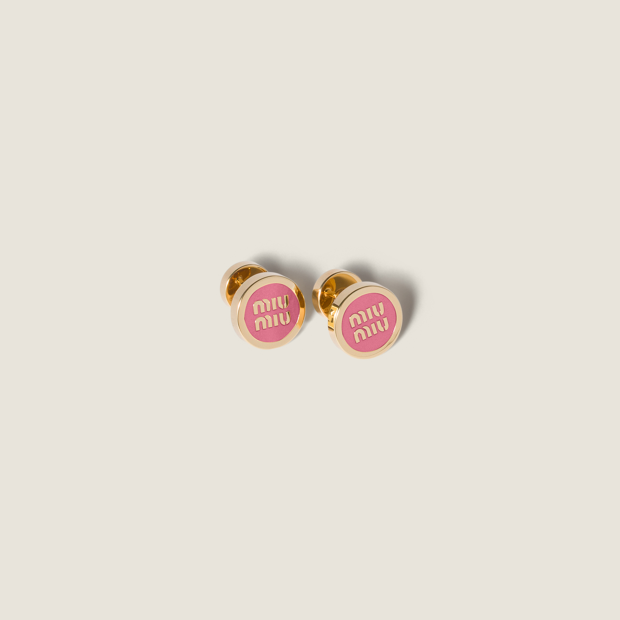 Enameled metal earrings