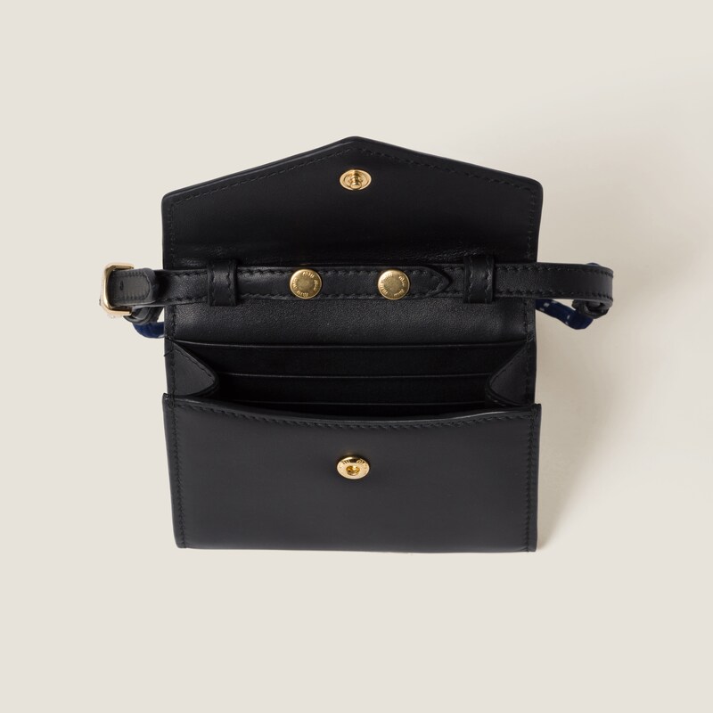 Leather shoulder wallet