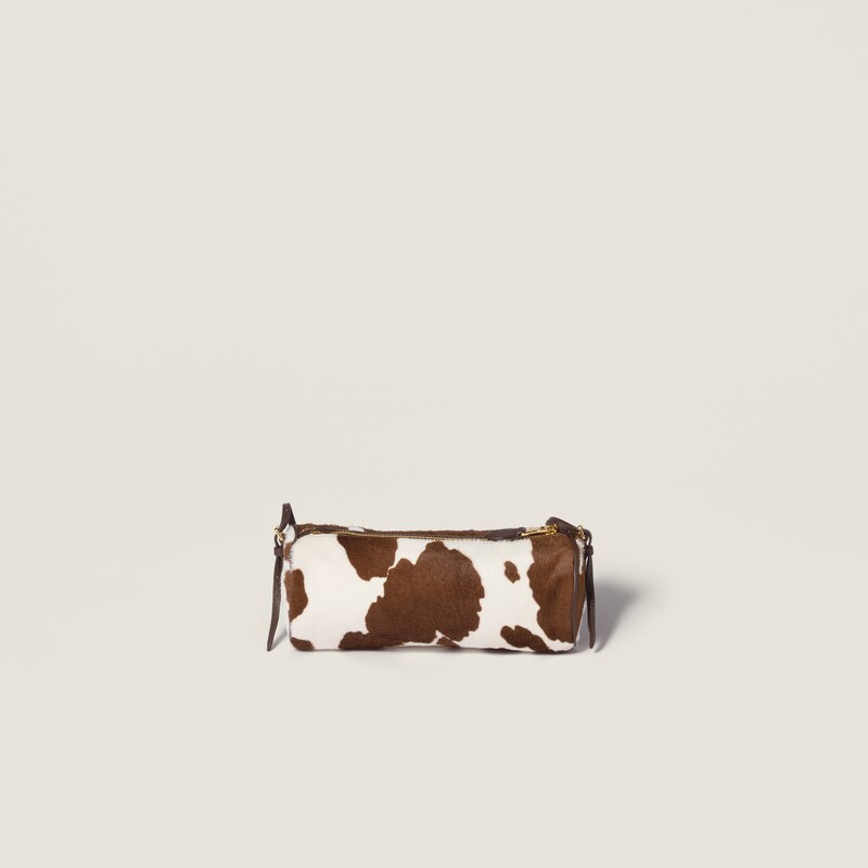 Printed leather pouch