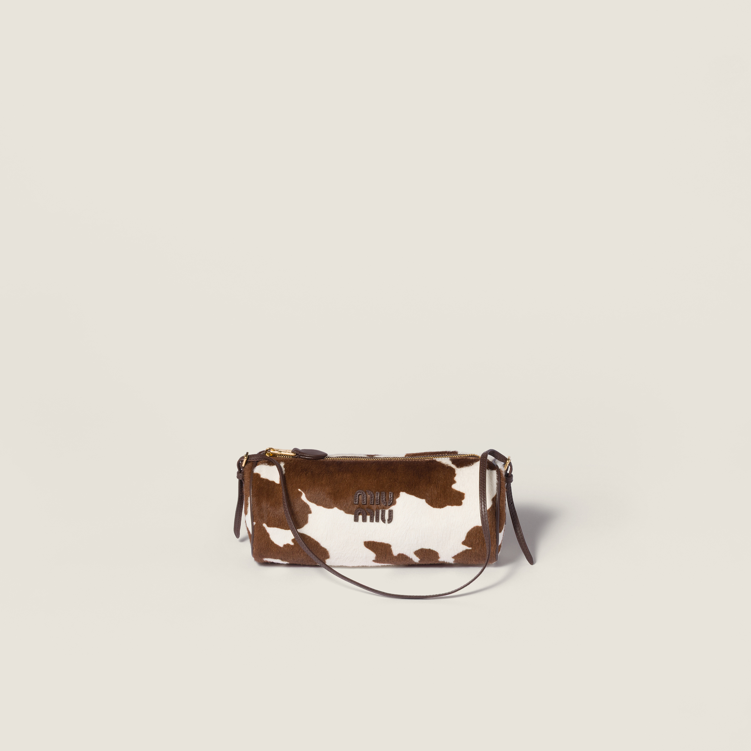 Printed leather pouch