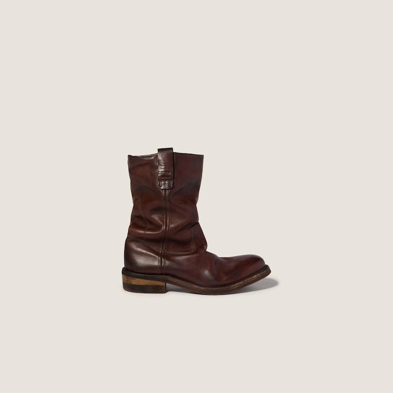 Foule leather booties