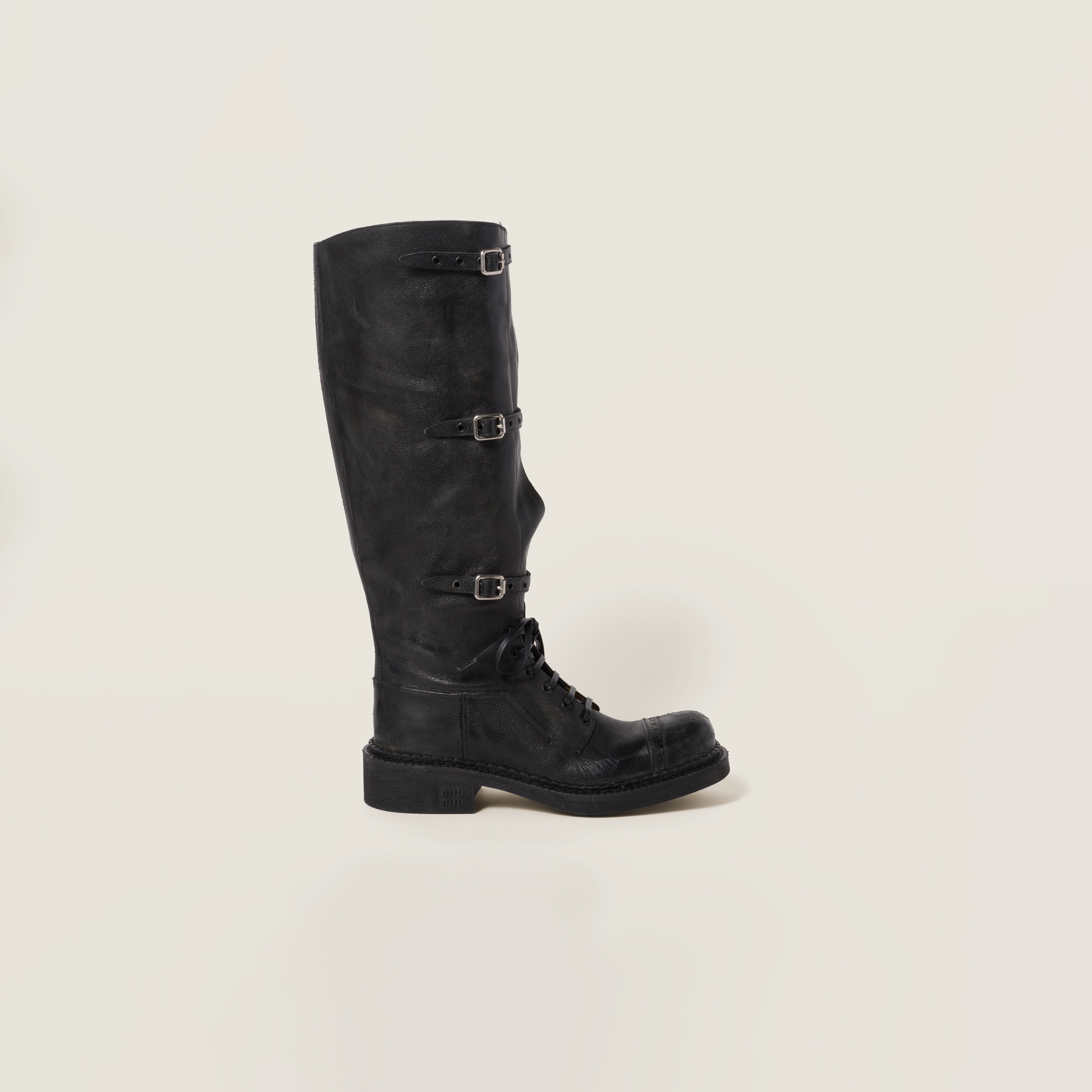 Leather boots