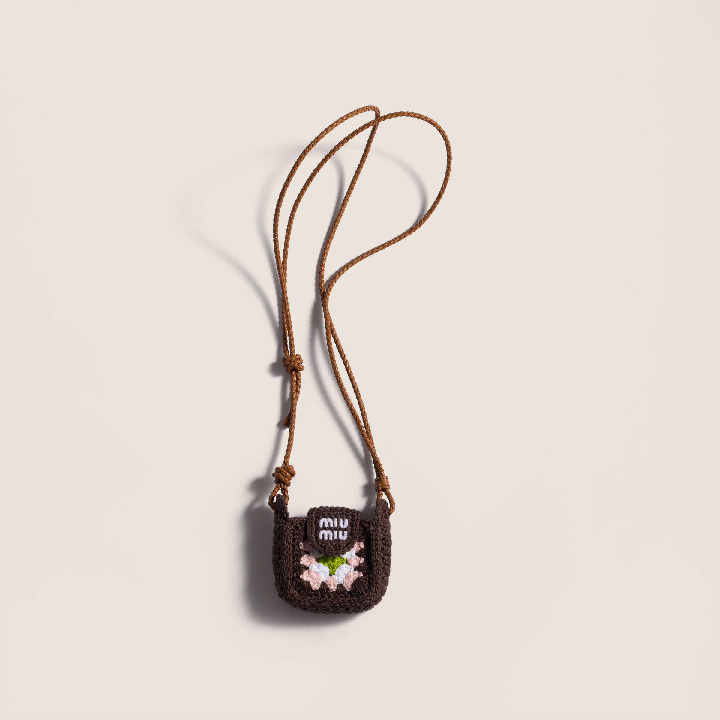 Crochet earbud pouch