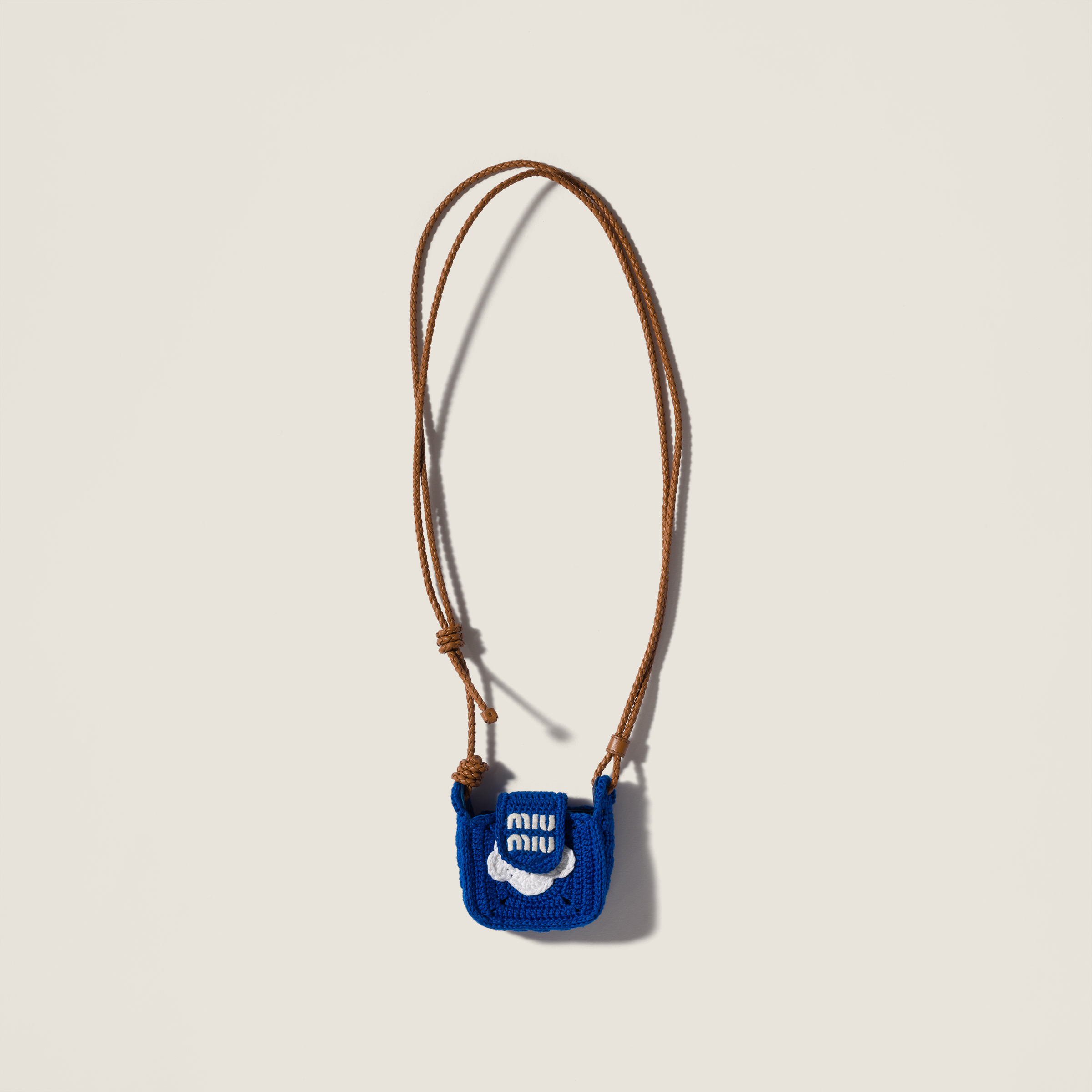 Crochet earbud pouch
