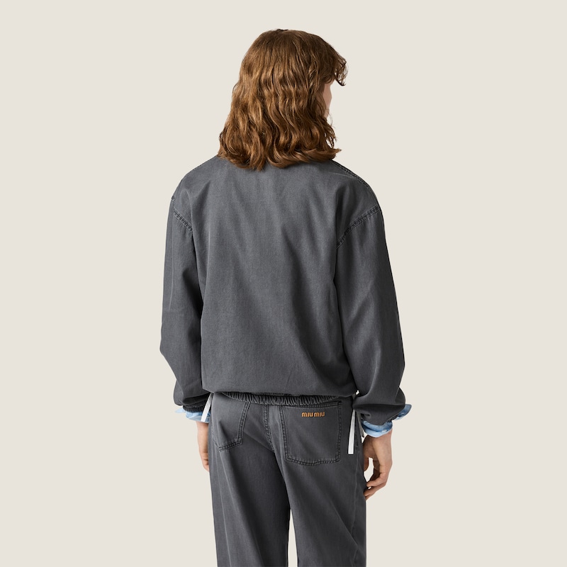 Chambray blouson jacket