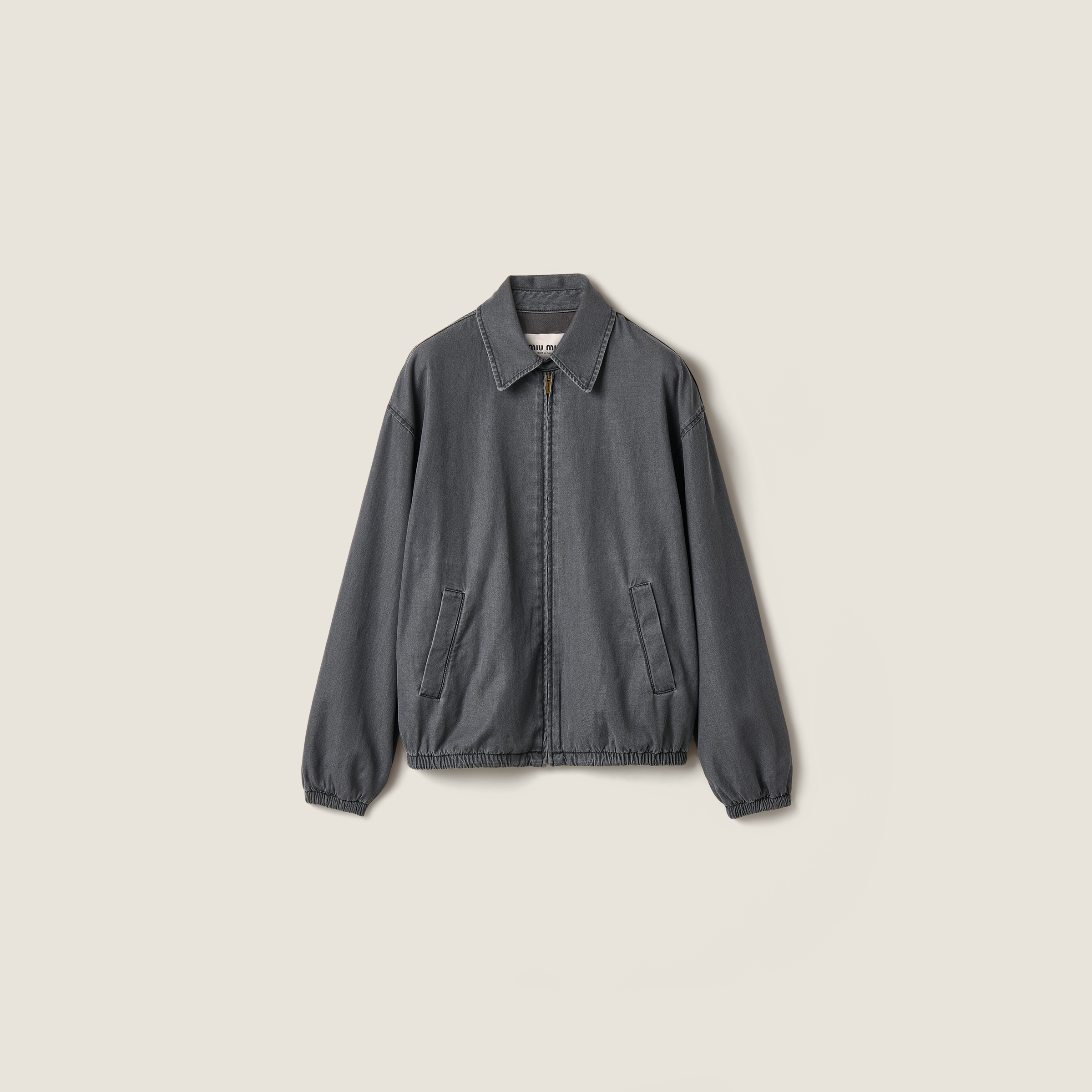 Chambray blouson jacket