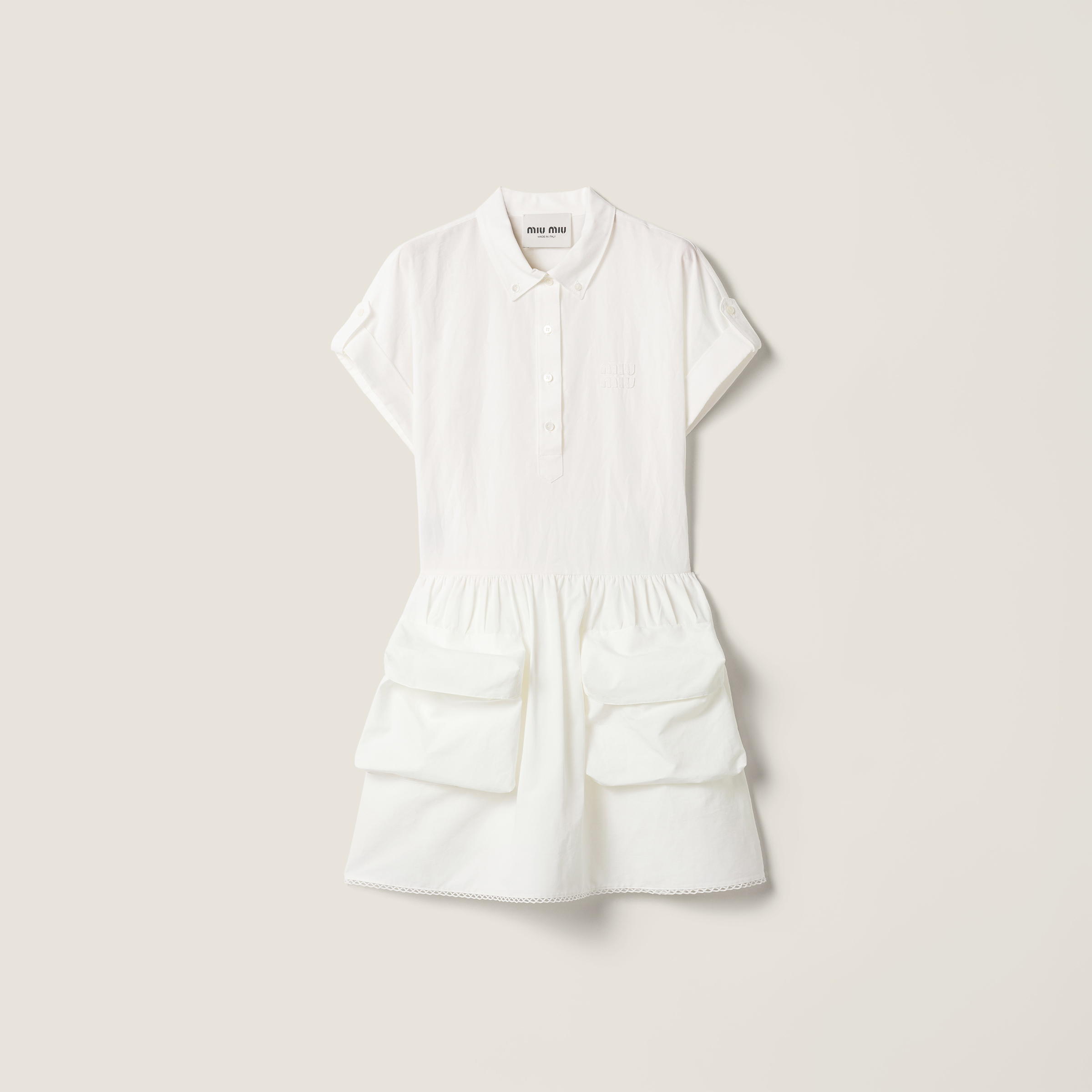 Slubbed poplin dress