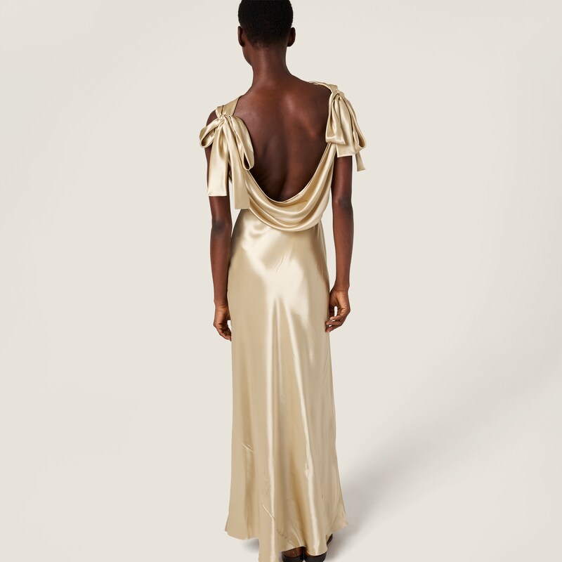 Long satin dress