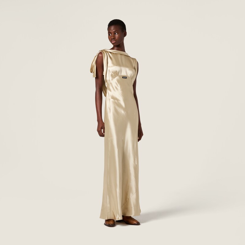 Long satin dress