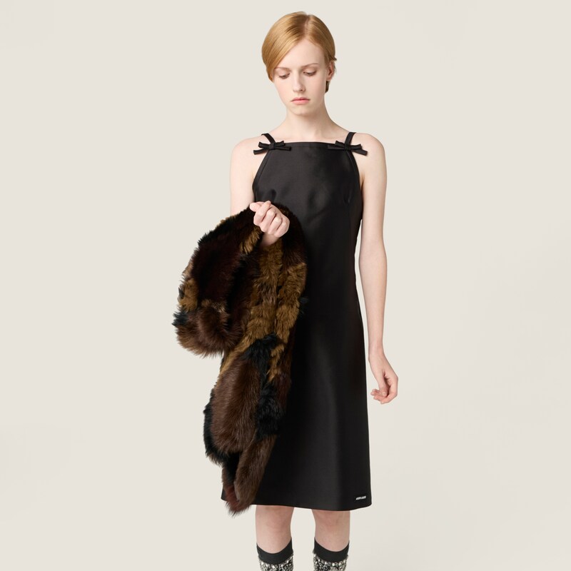 Silk and wool mini-dress