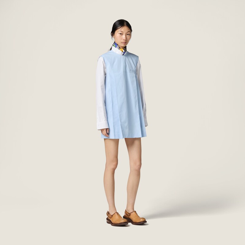 Poplin mini-dress