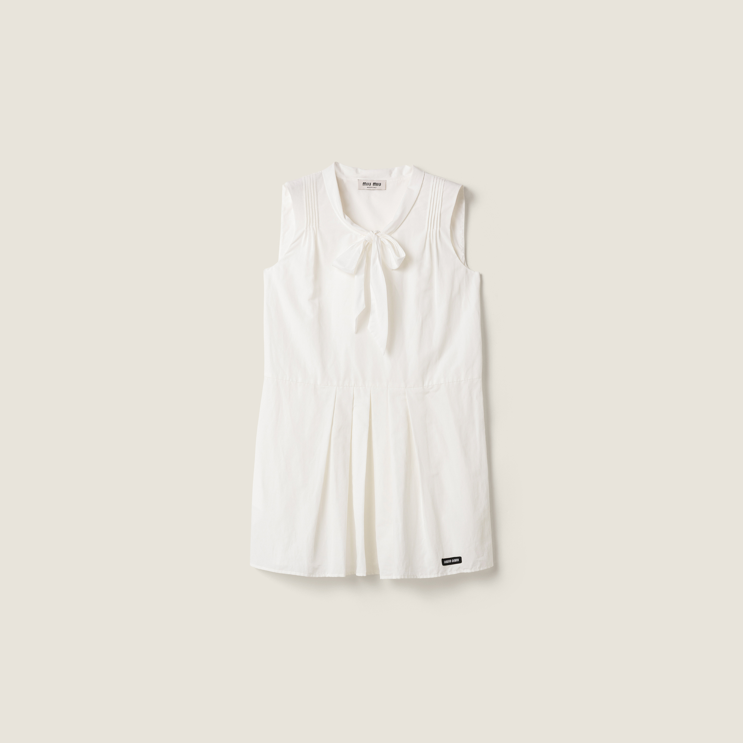 Slubbed poplin dress