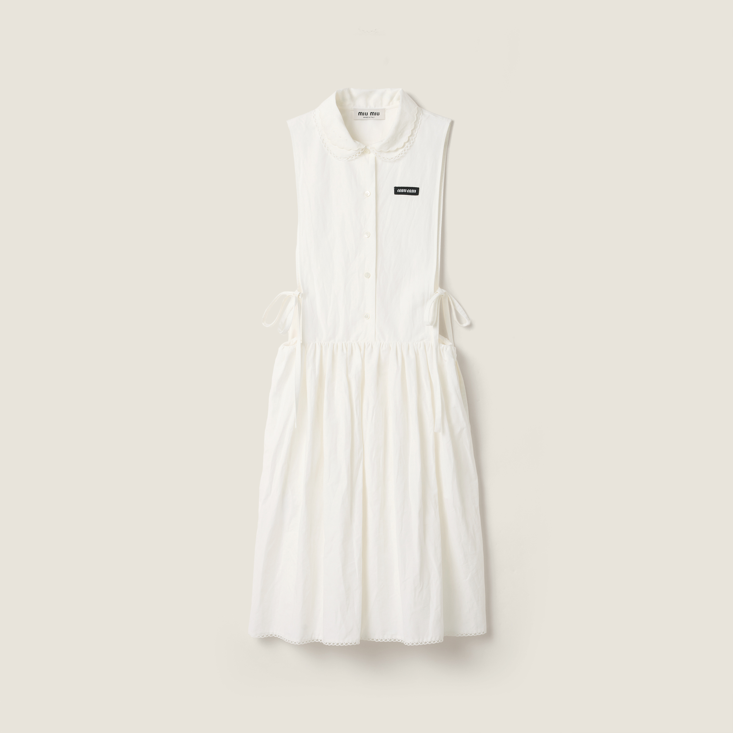 Slubbed poplin dress