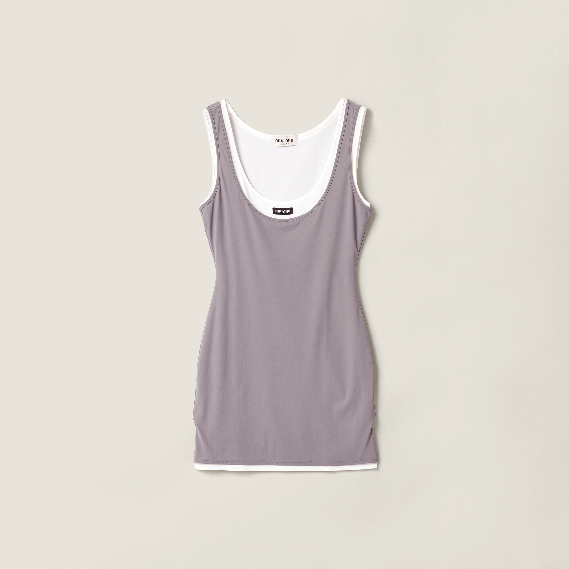 Stretch jersey mini-dress