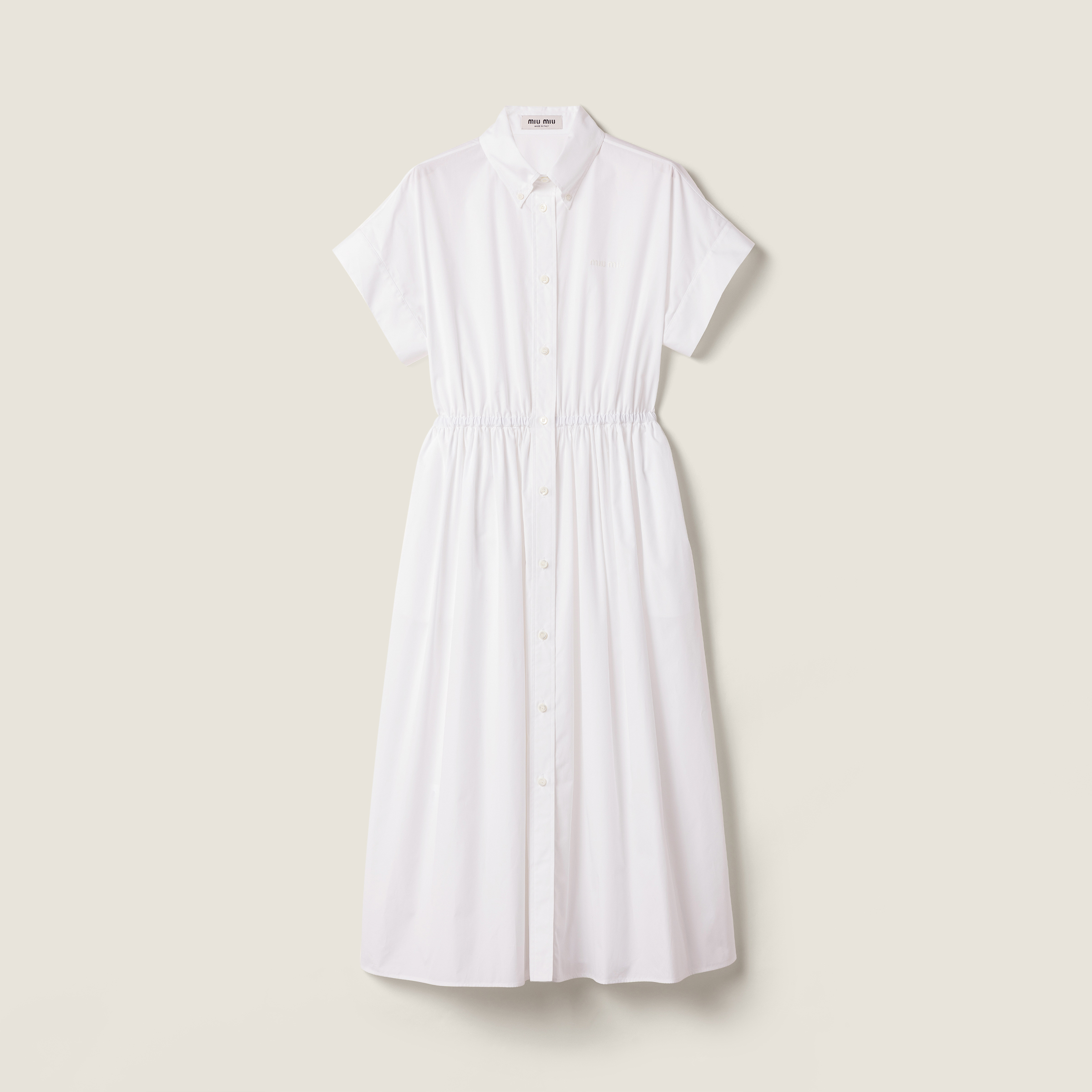 Poplin midi-dress