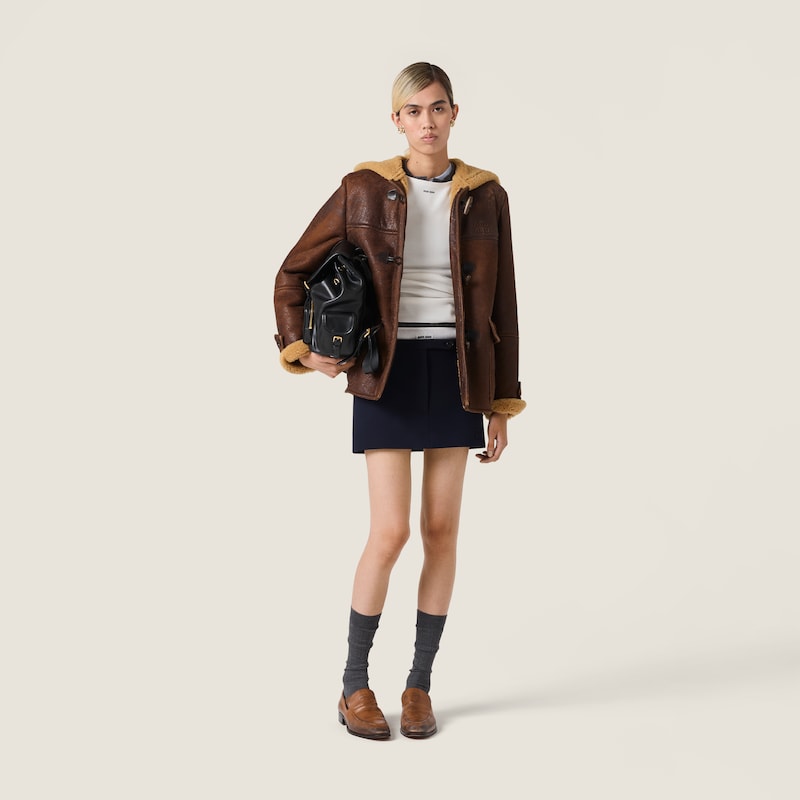 Milano rib knit miniskirt