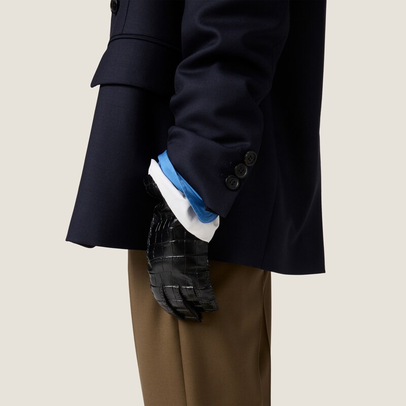 Single-breasted gabardine jacket
