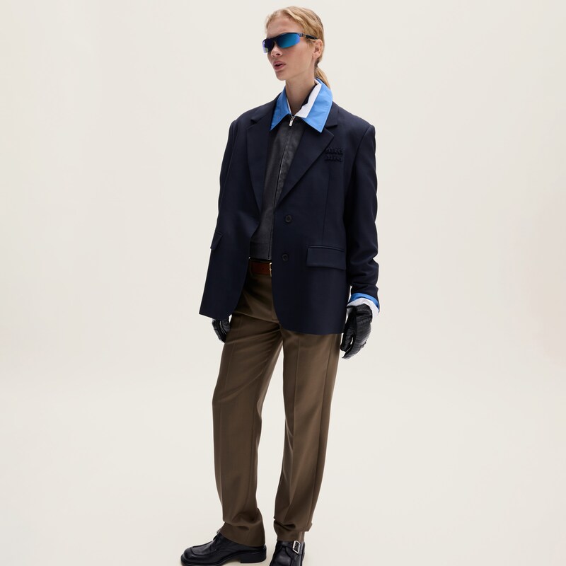 Single-breasted gabardine jacket