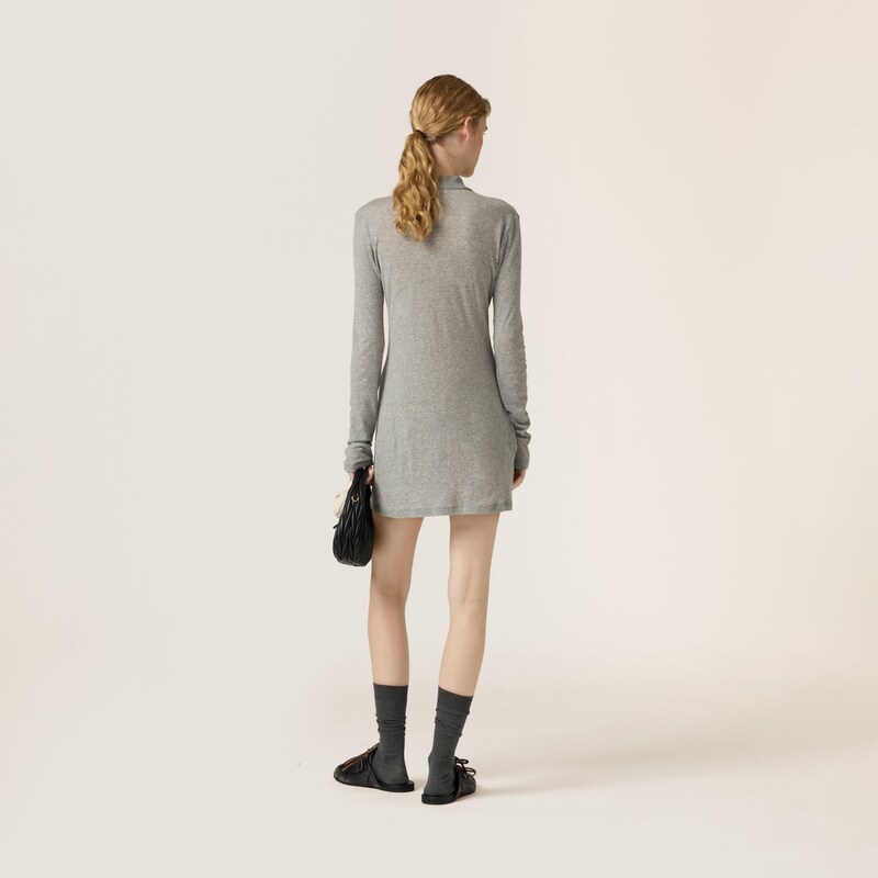Ribbed jersey mini-dress