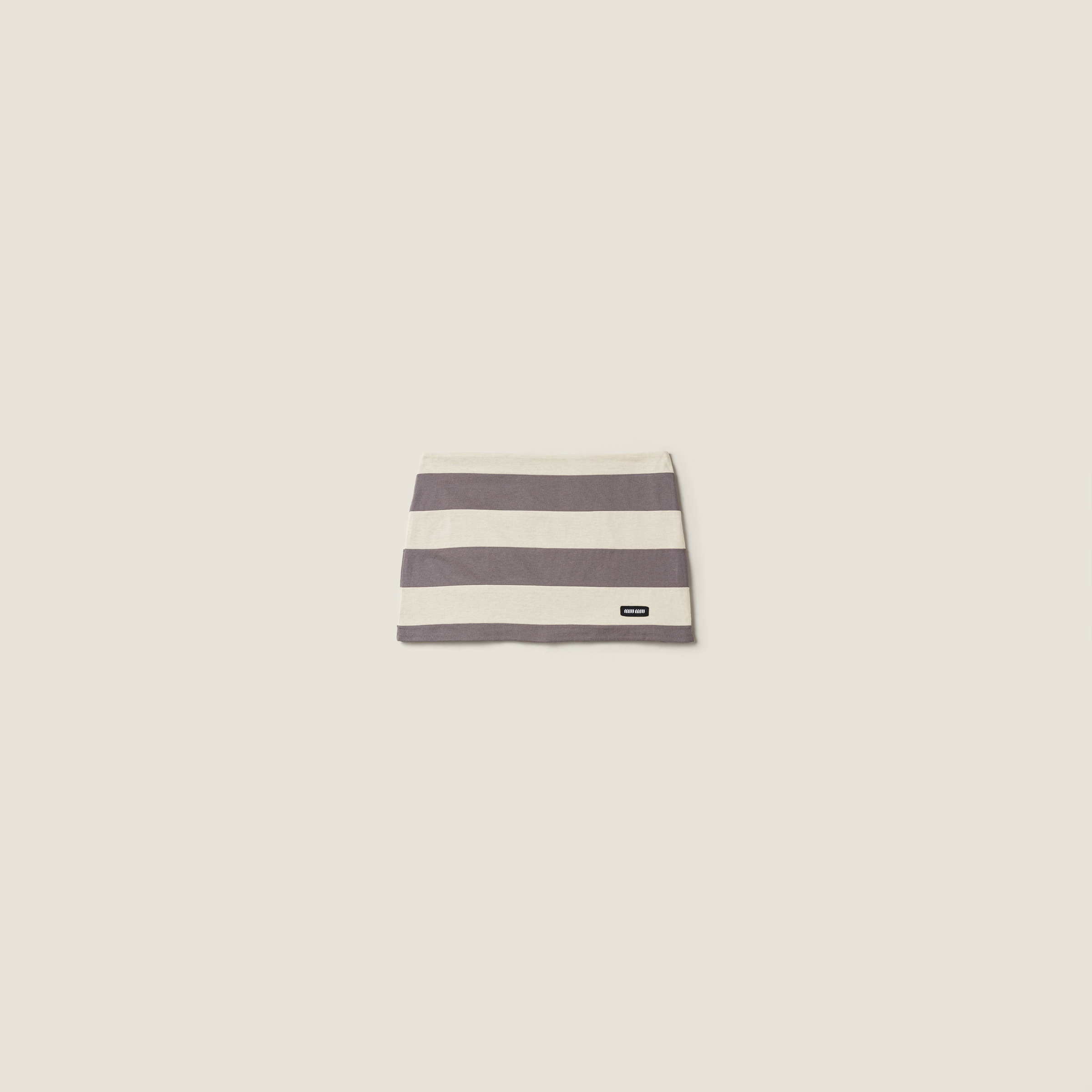 Striped jersey miniskirt