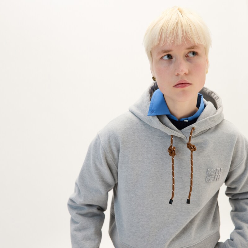 Cotton fleece sweatshirt