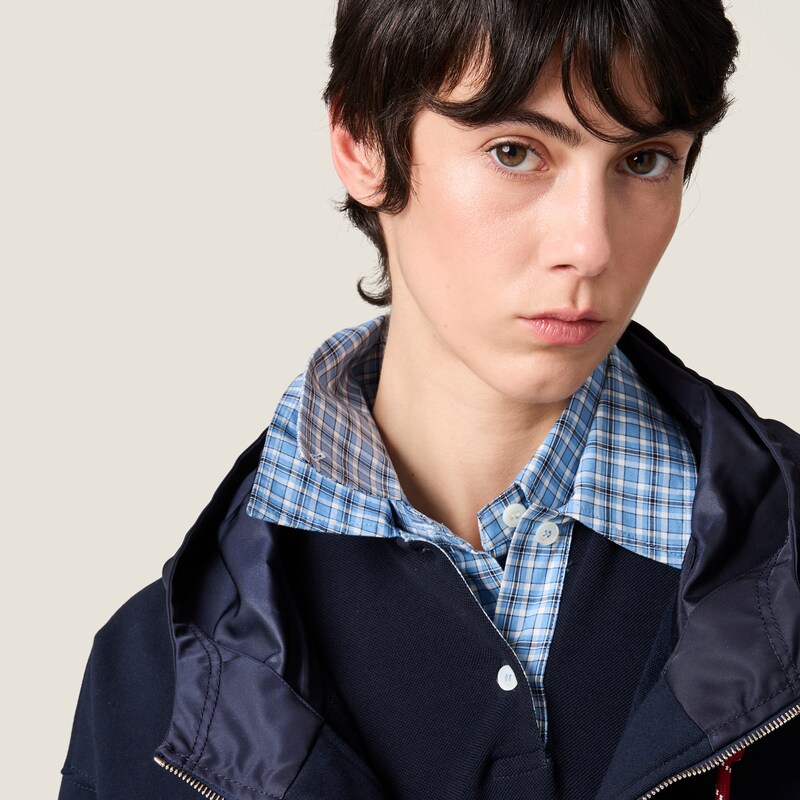 Cotton fleece zipper hoodie