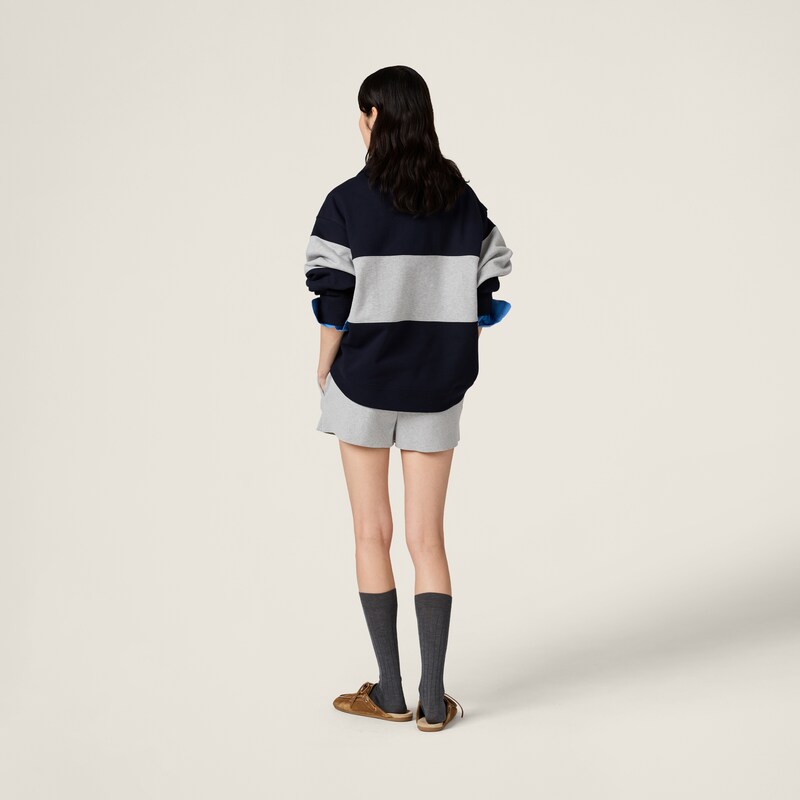 Half-zip cotton sweatshirt