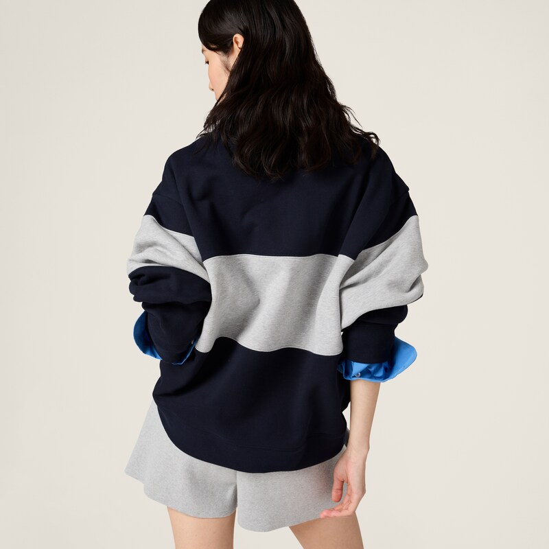 Half-zip cotton sweatshirt