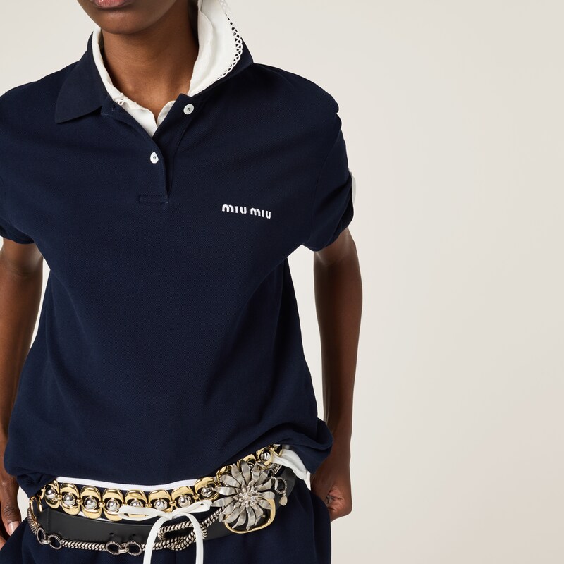 Cotton piqué polo shirt