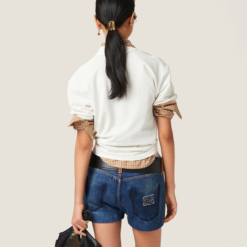 Cotton piqué polo shirt