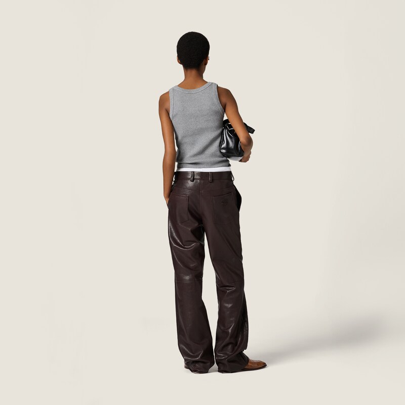 Ribbed jersey tank top