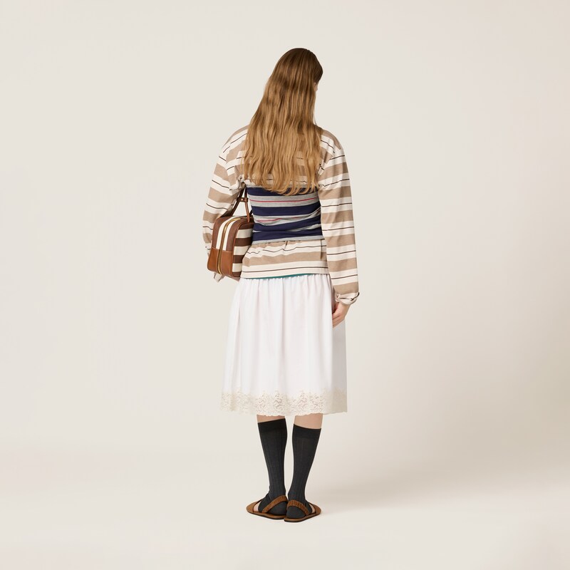 Striped jersey top